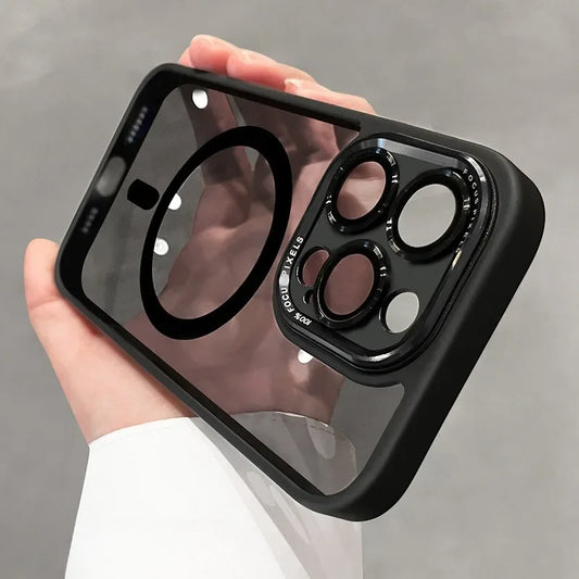 Luxury Magnetic Metal Lens Bumper Protection Case For iPhone
