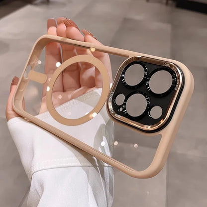 Luxury Magnetic Metal Lens Bumper Protection Case For iPhone