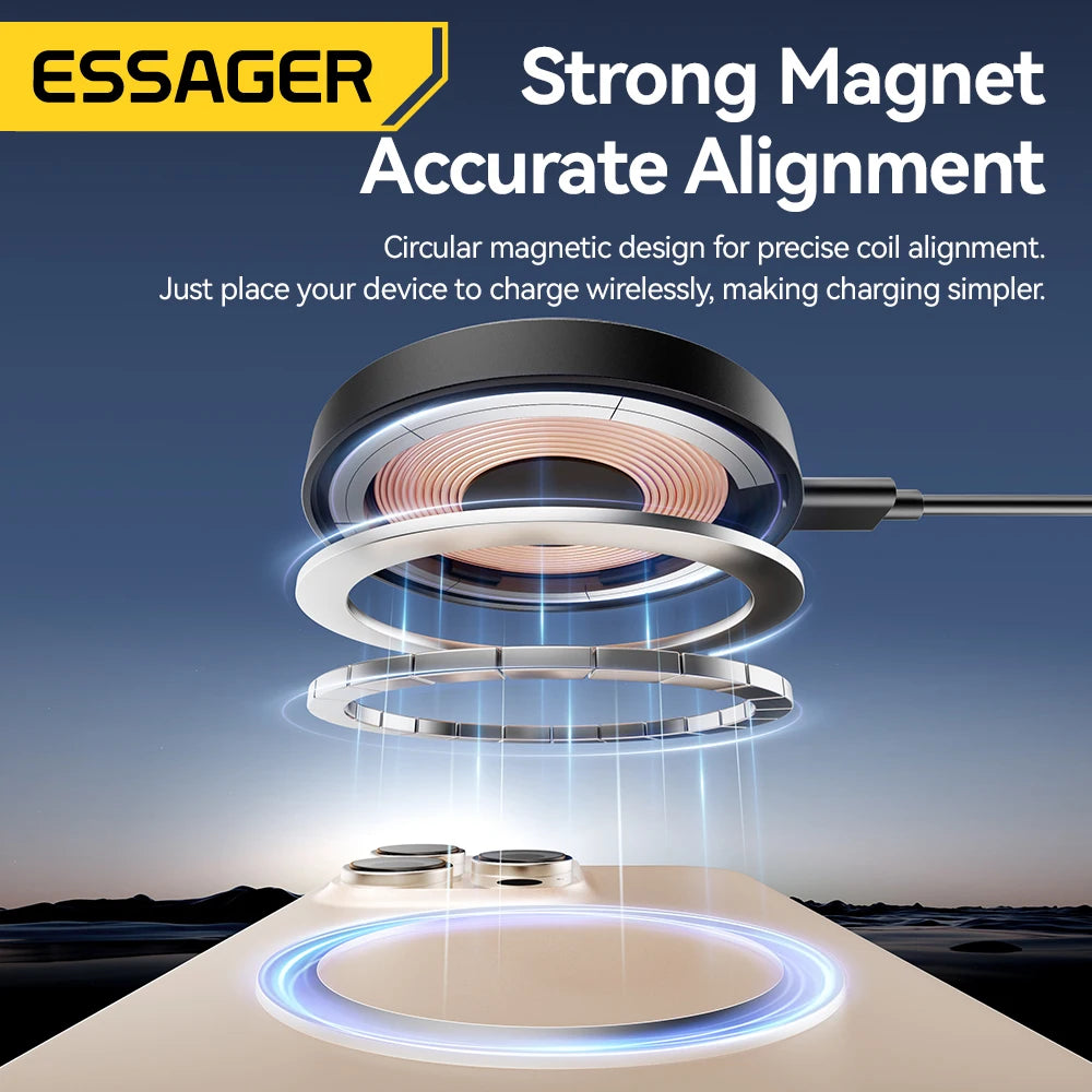 Essager Fast Magnetic Wireless Charger for iPhone & AirPods