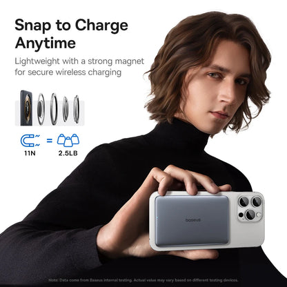 Baseus Ultra Slim Magnetic Power Bank 5000mAh for iPhone 17 & Samsung