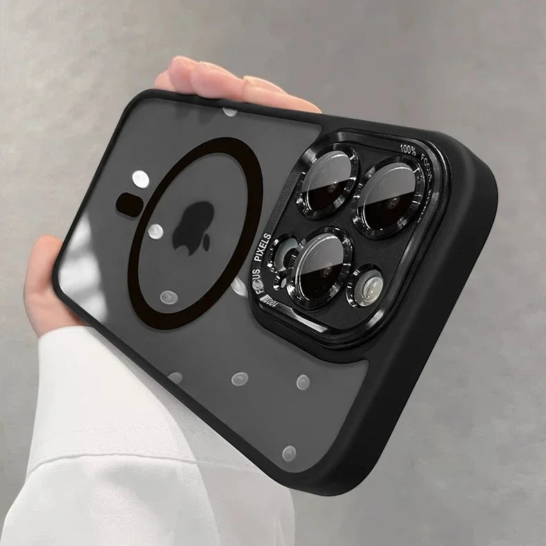Luxury Magnetic Metal Lens Bumper Protection Case For iPhone