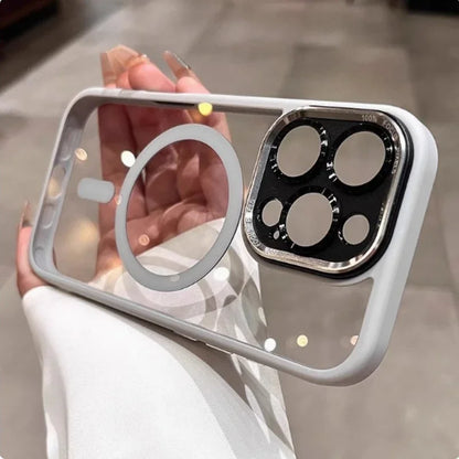 Luxury Magnetic Metal Lens Bumper Protection Case For iPhone