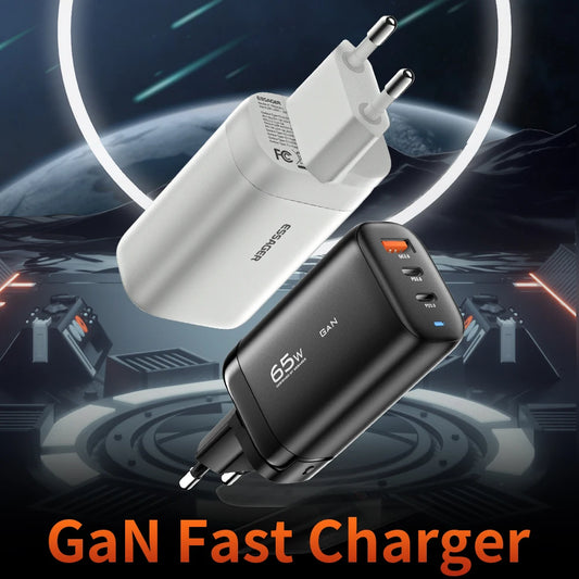 65W GaN USB-C Fast Charger for iPhone & Samsung