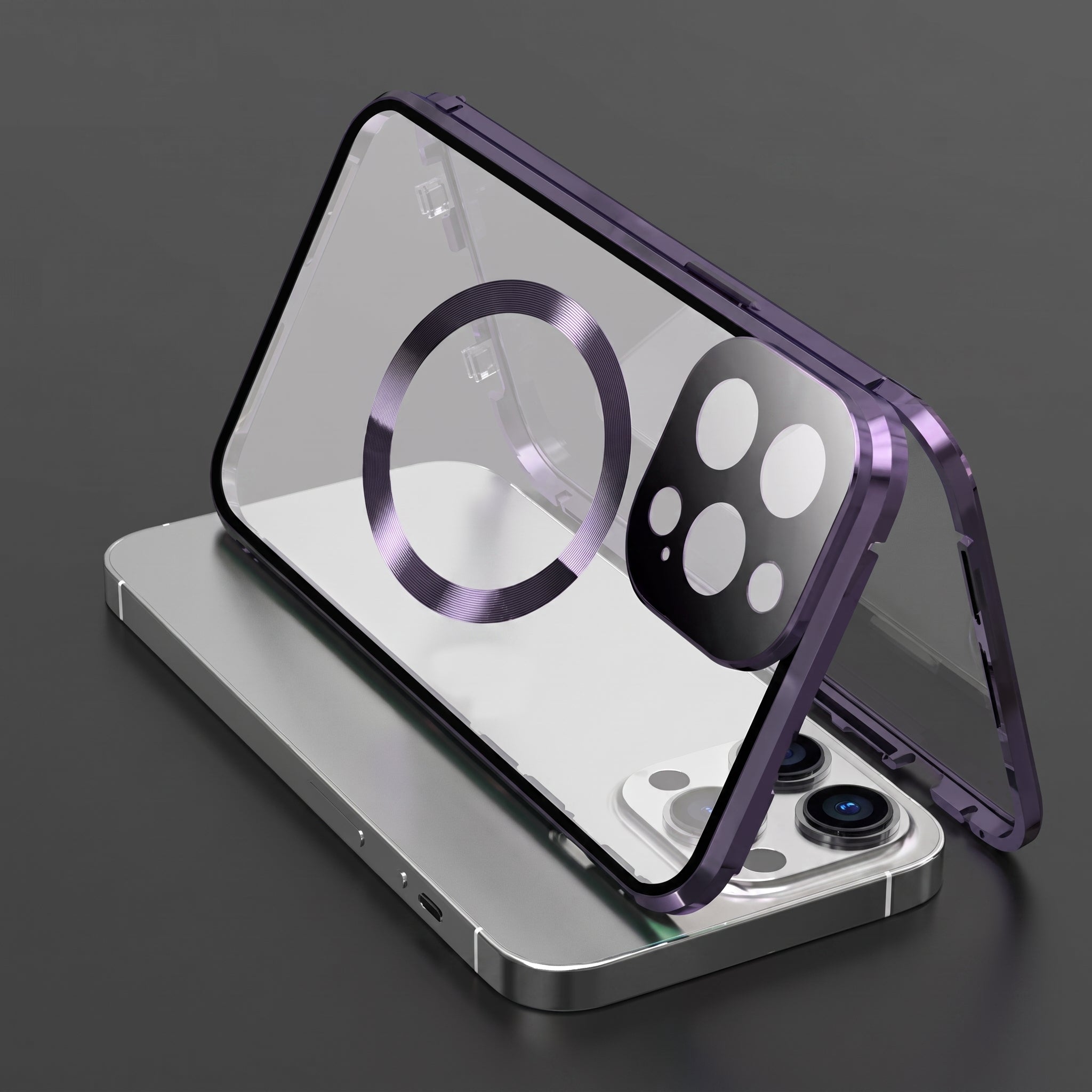 Metal Magnetic Anti Peeping Privacy Case iPhone